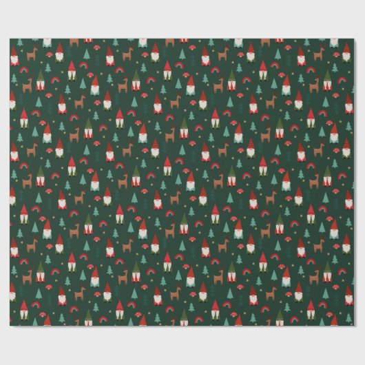 クリスマス格言の休日ダークグリーン ラッピングペーパー (フラット)