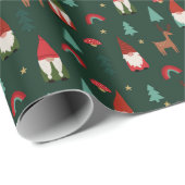 クリスマス格言の休日ダークグリーン ラッピングペーパー (ロールコーナー)