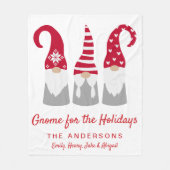 クリスマス格言の休日パーソナライズされた フリースブランケット (正面)