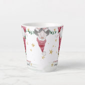 クリスマス格言の星つるがあその葉 カフェラテマグ (正面)