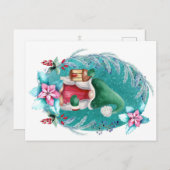 クリスマス格言はがき – 愛らしい休日 ポストカード (正面/裏面)