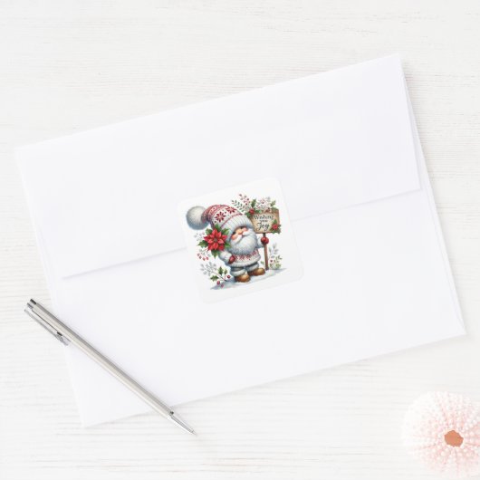 クリスマス格言をお祝い スクエアシール (封筒)