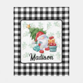 クリスマス格言イラストレーション フリースブランケット (正面)