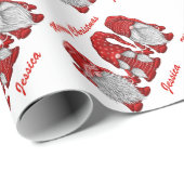 クリスマス格言イン赤い水のカラーホリデー ラッピングペーパー (ロールコーナー)