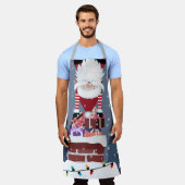 クリスマス格言イン・ザ・チムニー エプロン (着用した状態)