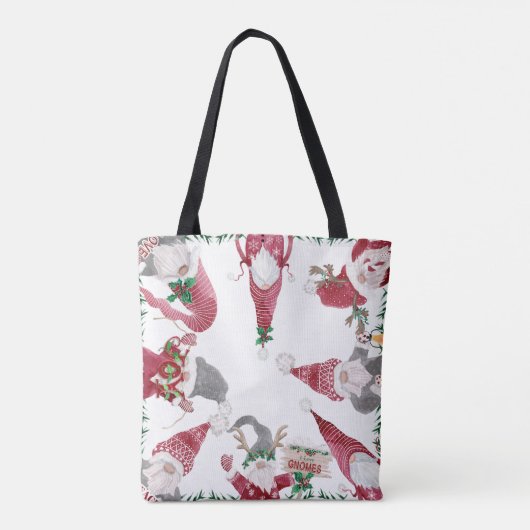 クリスマス格言ウォーターカラースカンジナビアお洒落ニア トートバッグ (裏面)