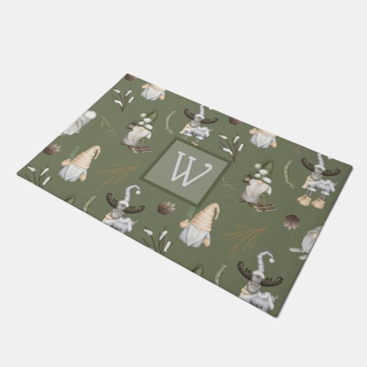 クリスマス格言ウッドランドウェルカム ドアマット (アングル)