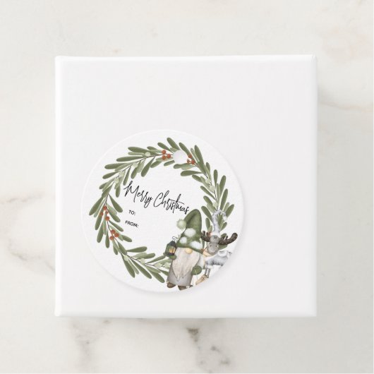 クリスマス格言ウッドランドパーソナライズされたギフトラベル フェイバータグ (インサイチュ)