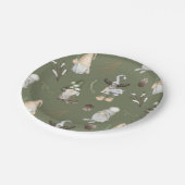 クリスマス格言ウッドランド ペーパープレート (アングル)