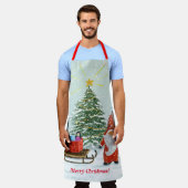 クリスマス格言エプロン大 エプロン (着用した状態)