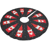 クリスマス格言オンブラック ブラッシュドポリエステルツリースカート (アングル)