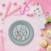 クリスマス格言オンブルーストライプズホリデーパーティー ペーパープレート (パーティー)