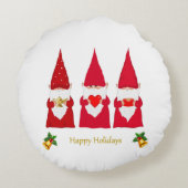 クリスマス格言オンホワイト ラウンドクッション (裏面)