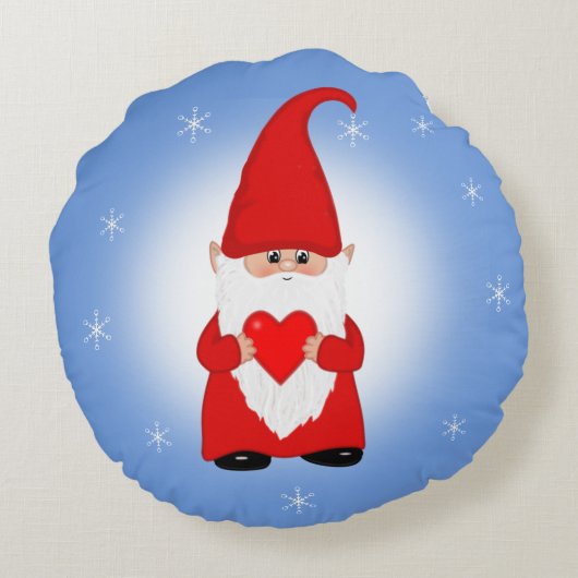 クリスマス格言オンライトブルーラウンドピロー ラウンドクッション (裏面)