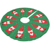 クリスマス格言オン緑ブラシ仕上げポリエステルの木S ブラッシュドポリエステルツリースカート (アングル)