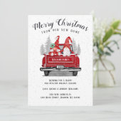 クリスマス格言カップルヴィンテージレッドトラック移動 案内状 (スタンド正面)