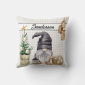 クリスマス格言カントリーファームハウスバッファロープレイド クッション (裏面)