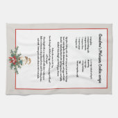 クリスマス格言ガーランドグレーレシピ記念 キッチンタオル (横)