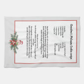 クリスマス格言ガーランドグレーレシピ記念 キッチンタオル (横)