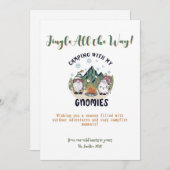 クリスマス格言キャンプマウンテンズアウトドアアドベンチャー シーズンカード (正面/裏面)