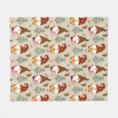 クリスマス格言ギフトパターン フリースブランケット (正面(横))