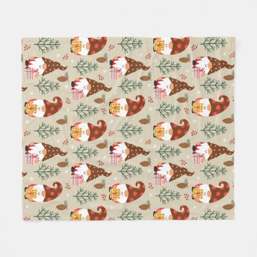 クリスマス格言ギフトパターン フリースブランケット (正面(横))