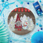 クリスマス格言クリスマスツリーズ雪だるま ペーパープレート (パーティー)