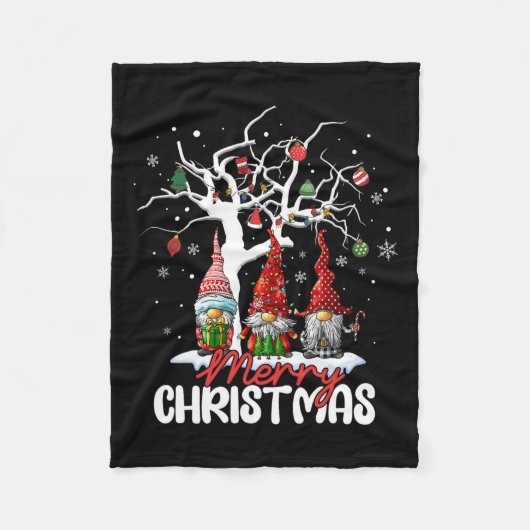 クリスマス格言クリスマスファミリーメンズ フリースブランケット (正面)