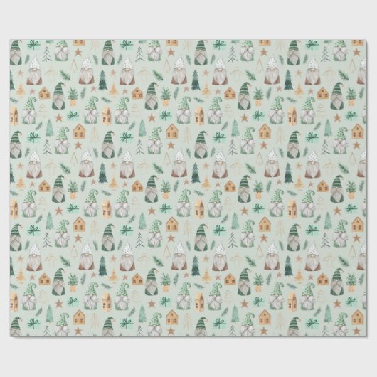 クリスマス格言グリーントレンディーお洒落ホリデイ ラッピングペーパー (フラット)