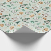 クリスマス格言グリーントレンディーお洒落ホリデイ ラッピングペーパー (角)