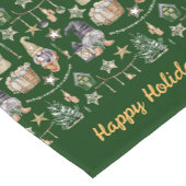 クリスマス格言グリーン北欧ファームハウススタイル ショートテーブルランナー (コーナー)