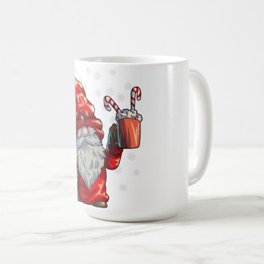 クリスマス格言シャツメンズメンズバッファロープレイドレッド コーヒーマグカップ (正面右)