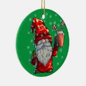 クリスマス格言シャツメンズメンズバッファロープレイドレッド セラミックオーナメント (右)