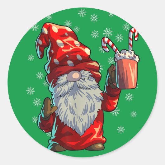 クリスマス格言シャツメンズメンズバッファロープレイドレッド ラウンドシール (正面)