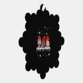 クリスマス格言シャツレッドグノーミー裁縫マシンF オーナメントカード (右)