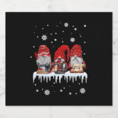 クリスマス格言シャツレッドグノーミー裁縫マシンF スパークリングワインラベル (シングルラベル)