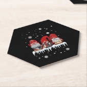 クリスマス格言シャツレッドグノーミー裁縫マシンF ペーパーコースター (アングル)