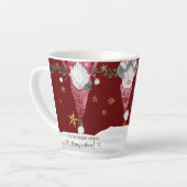 クリスマス格言スつるタースノータイポグラフィ カフェラテマグ (左アングル)