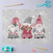 クリスマス格言スノードフラックスグレーレッドデカップアート 薄葉紙 (クラフト)