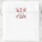 クリスマス格言ディアアントラーレッドウォーターカラーアドレス スクエアシール (バッグ)