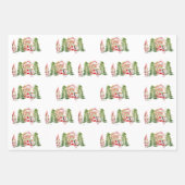 クリスマス格言デザイン1 ラッピングペーパーシート (正面)