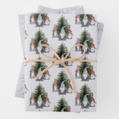 クリスマス格言ノルディックブルースノーフレークススターズ ラッピングペーパーシート (インサイチュ)