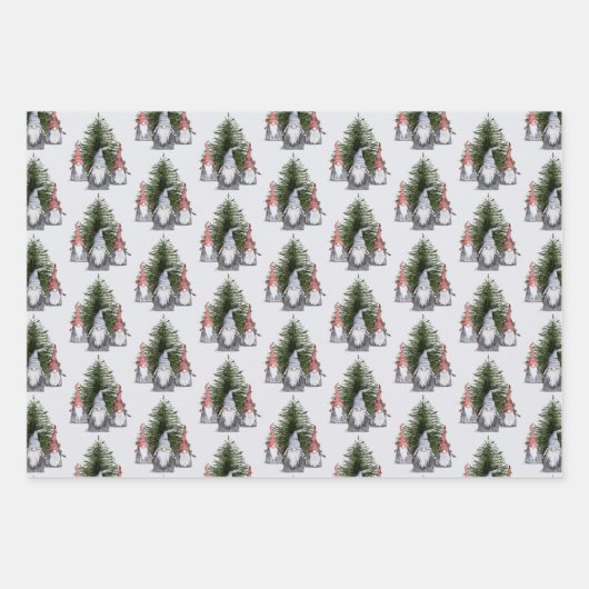 クリスマス格言ノルディックブルースノーフレークススターズ ラッピングペーパーシート (正面)