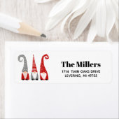 クリスマス格言ノルディックレッドグレパーソナライズされたー ラベル (インサイチュ)