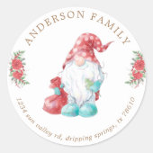 クリスマス格言ハッピーホリデイズ ラウンドシール (正面)