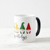 クリスマス格言ハッピーホリデーカラフルおもしろい モーフィングマグカップ (正面右)
