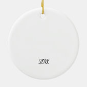 クリスマス格言ハッピーホリデーズイヤーおもしろい セラミックオーナメント (裏面)