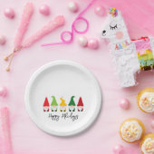 クリスマス格言ハッピーホリデーズフェスティバルホリデイ ペーパープレート (パーティー)