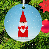 クリスマス格言ハート保持 メタルオーナメント