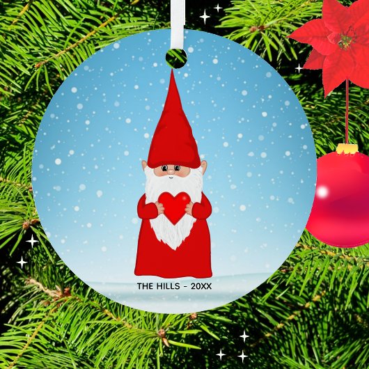 クリスマス格言ハート保持 メタルオーナメント